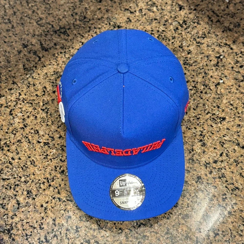 Philadelphia 76ers New Era 9FIFTY A-Frame Snapback‎ Hat Mens OSFA Blue New